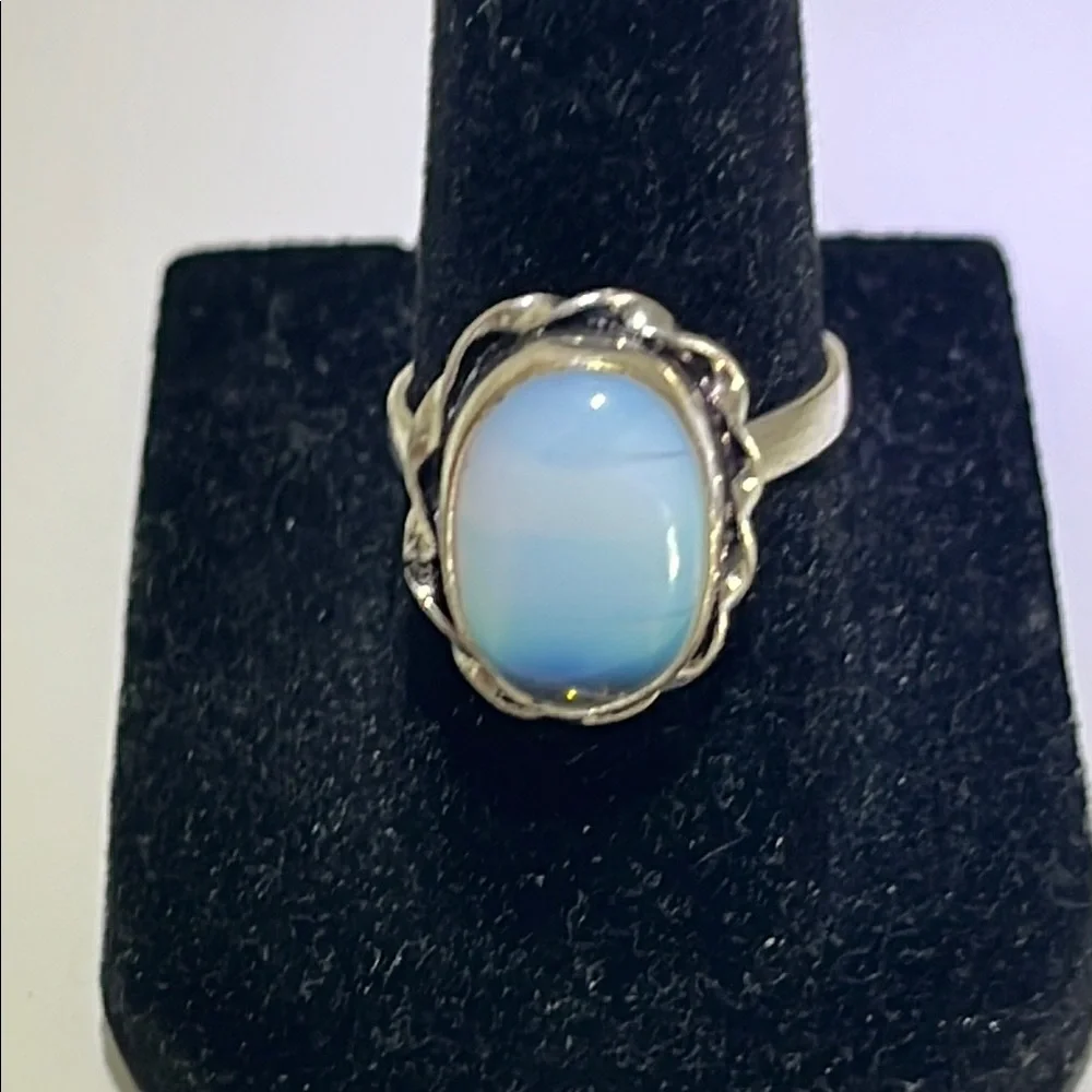 925 Rainbow Moonstone Ring-NWT